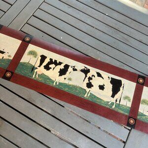 VTG Country Cow Wallpaper Border 14ft Long Warren Kimble Folk Art Farmhouse NOS